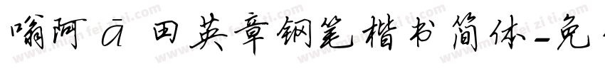 嗡阿吽 田英章钢笔楷书简体字体转换